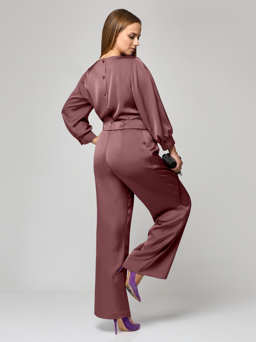 1160-1 рр 46-50 шоколад (3) Костюмы-Мишель стиль-1160