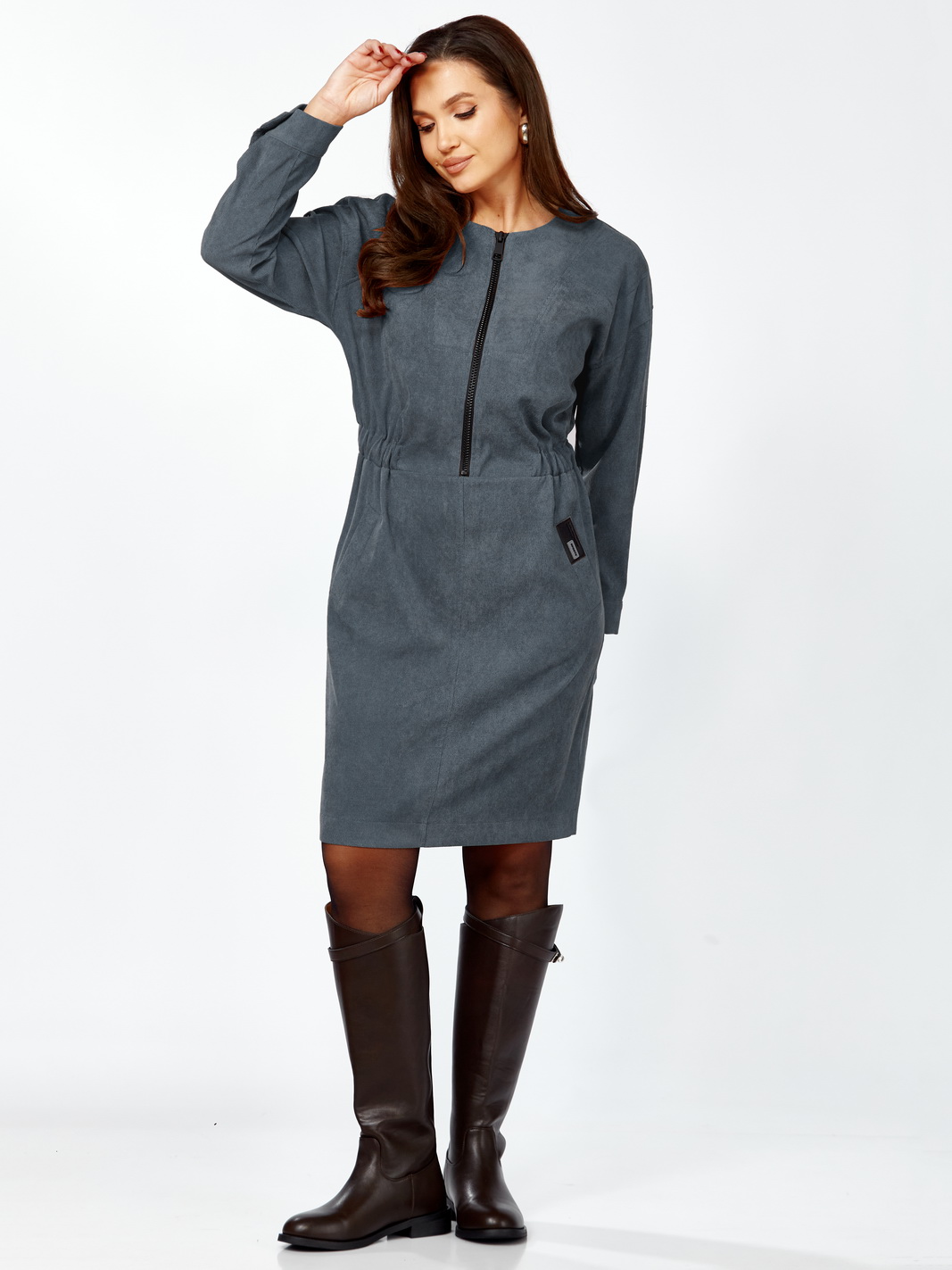 1331 индиго рр 46-50 (2) Платья-Мишель стиль-1331