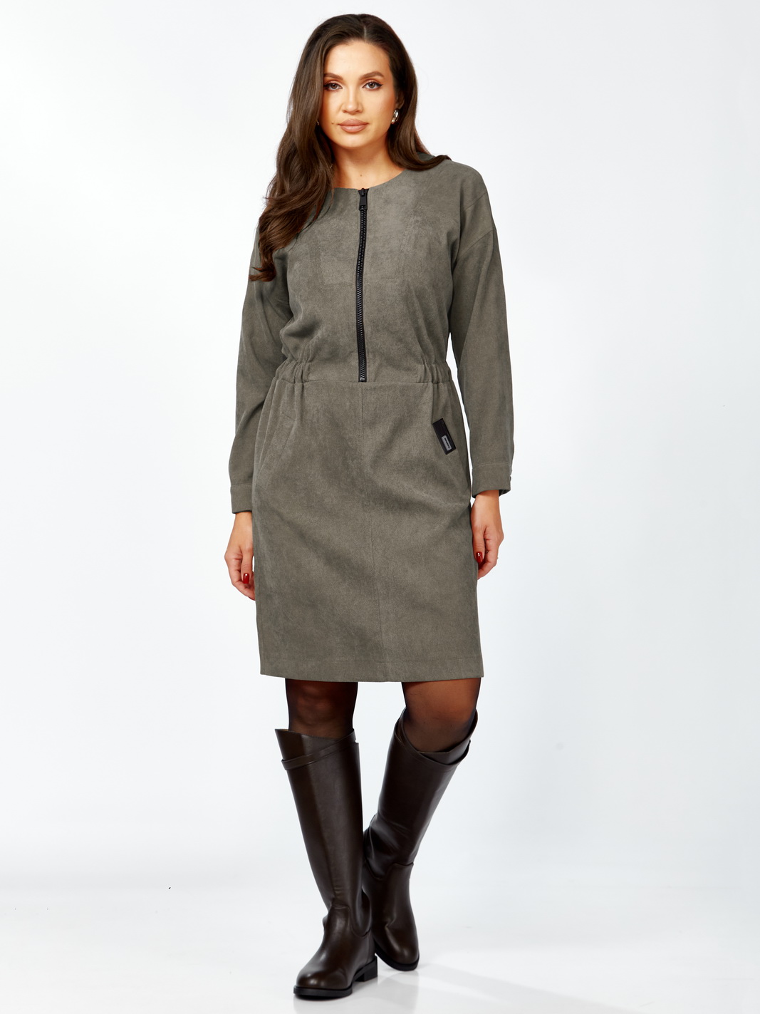 1331 хаки рр 46-50 (2) (1) Платья-Мишель стиль-1331