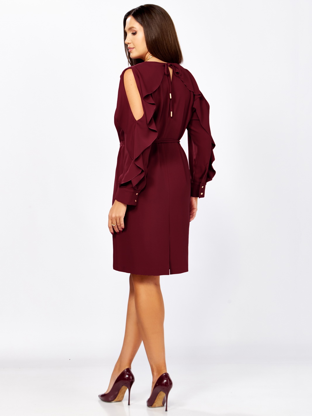 1336 винный рр 46-50 (3) Платья-Мишель стиль-1336