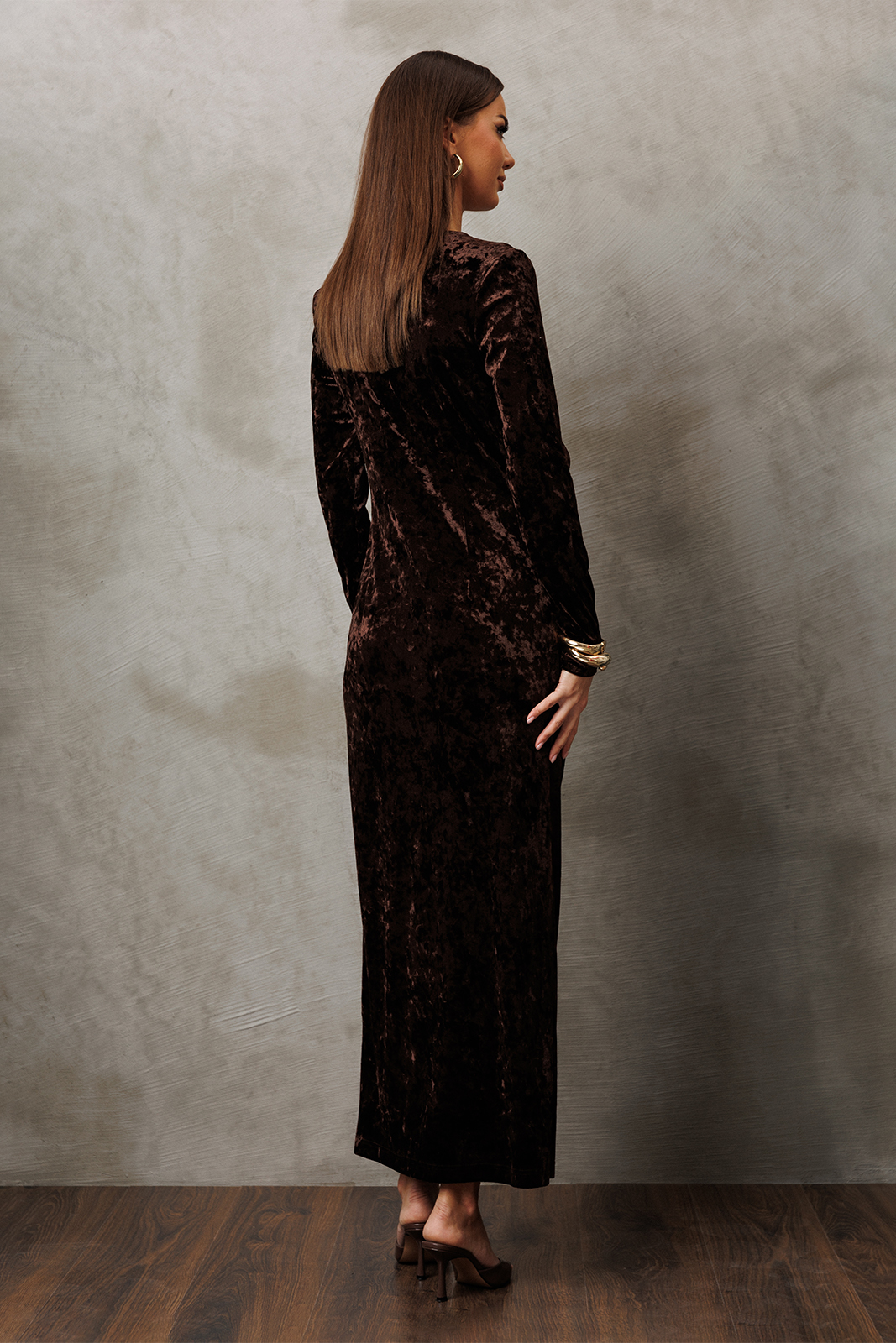 3183 платье (коричневый) (6) Платья-BUTER-3183