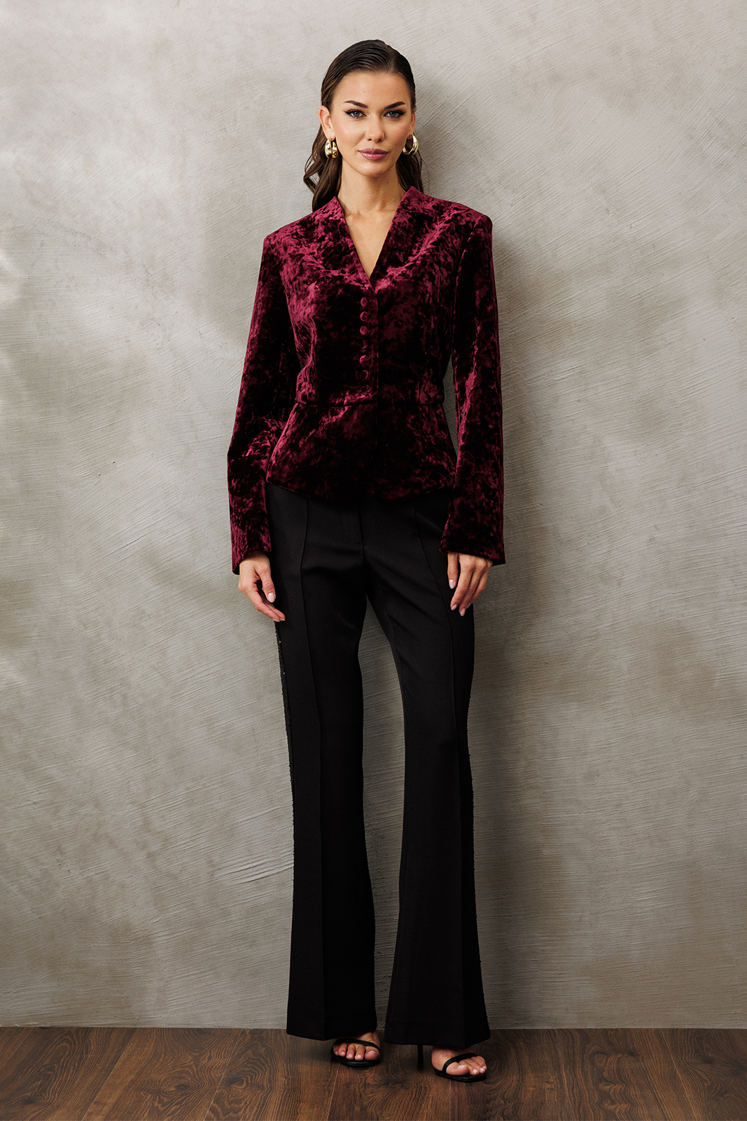 3188 жакет (бордовый), 3220 брюки (1) Жакеты-BUTER-3188-3220 брюк