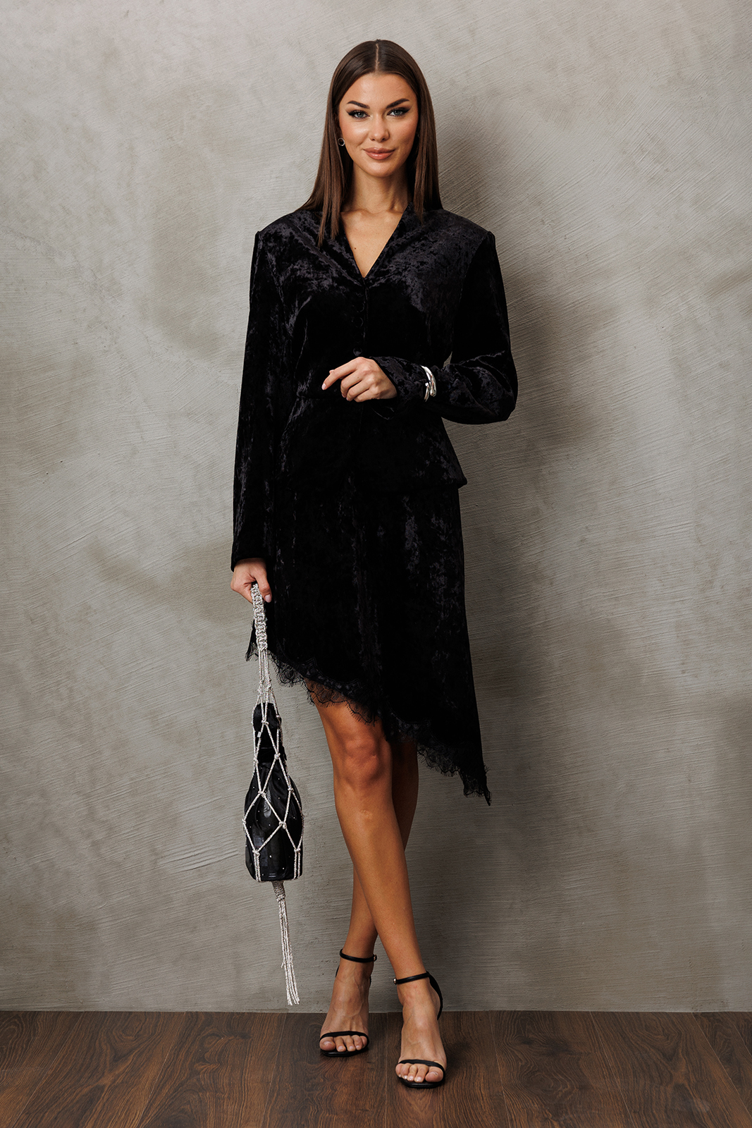 3188 жакет (черный), 3236 платье, 3242 сумка (серебро) (1) Жакеты-BUTER-3188- 3236 платье