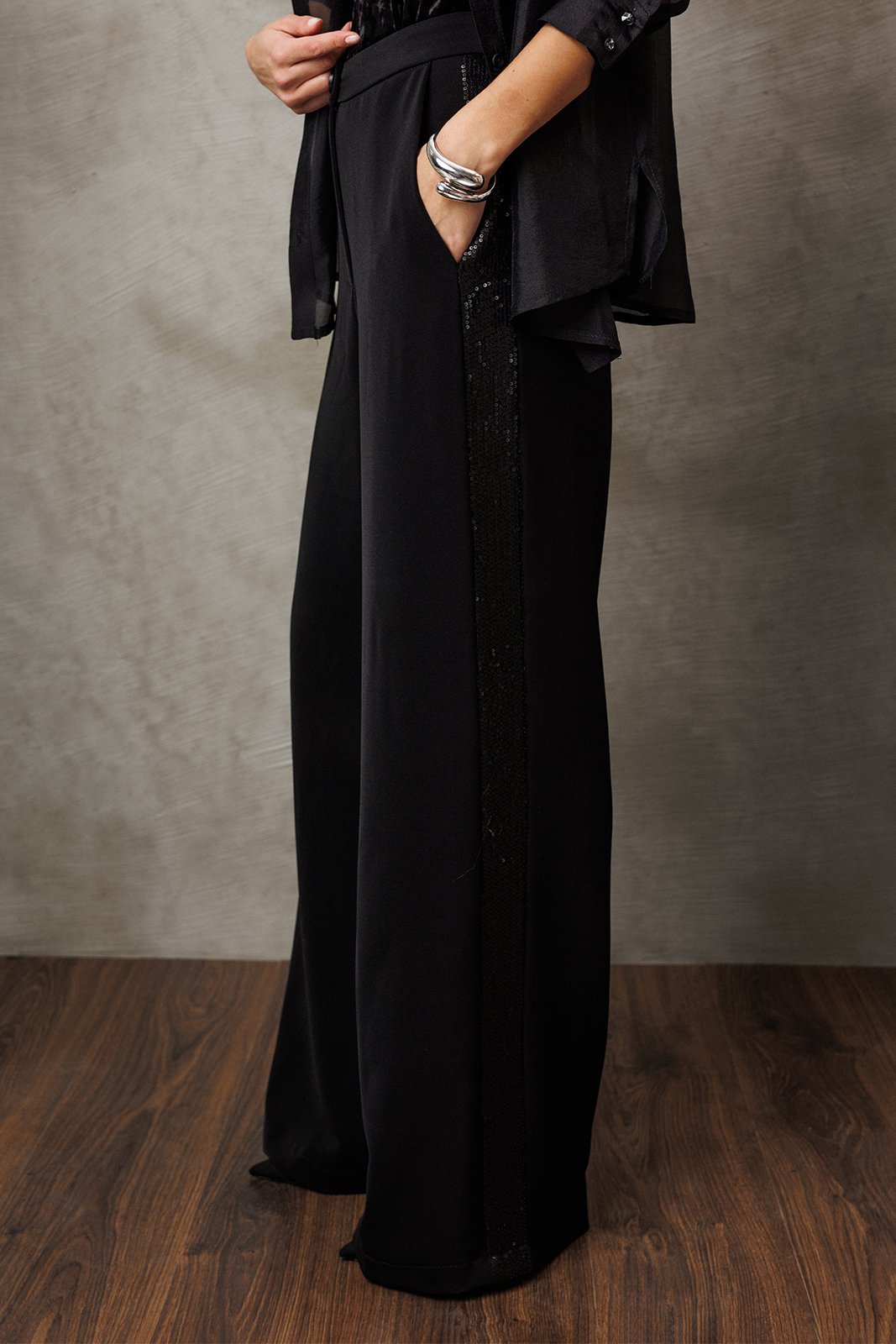 3222 брюки (черный) (2) Брюки-BUTER-3222