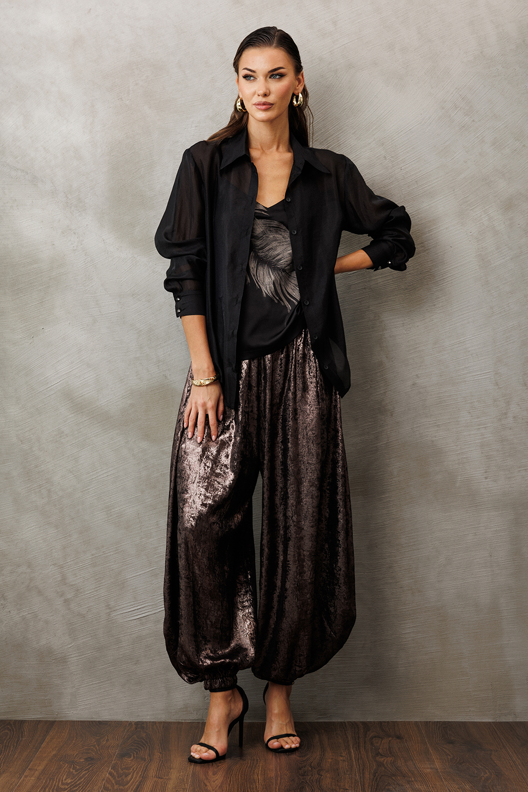 3230 блузка, 3224 топ (бронза), 3229 (бронза) (1) Блузки-BUTER-3230, 3224 топ, 3229