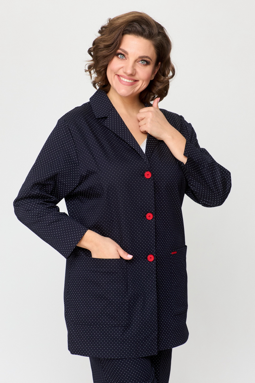 409 чернильно-синий (1) Жакеты-БелЭльСтиль-409