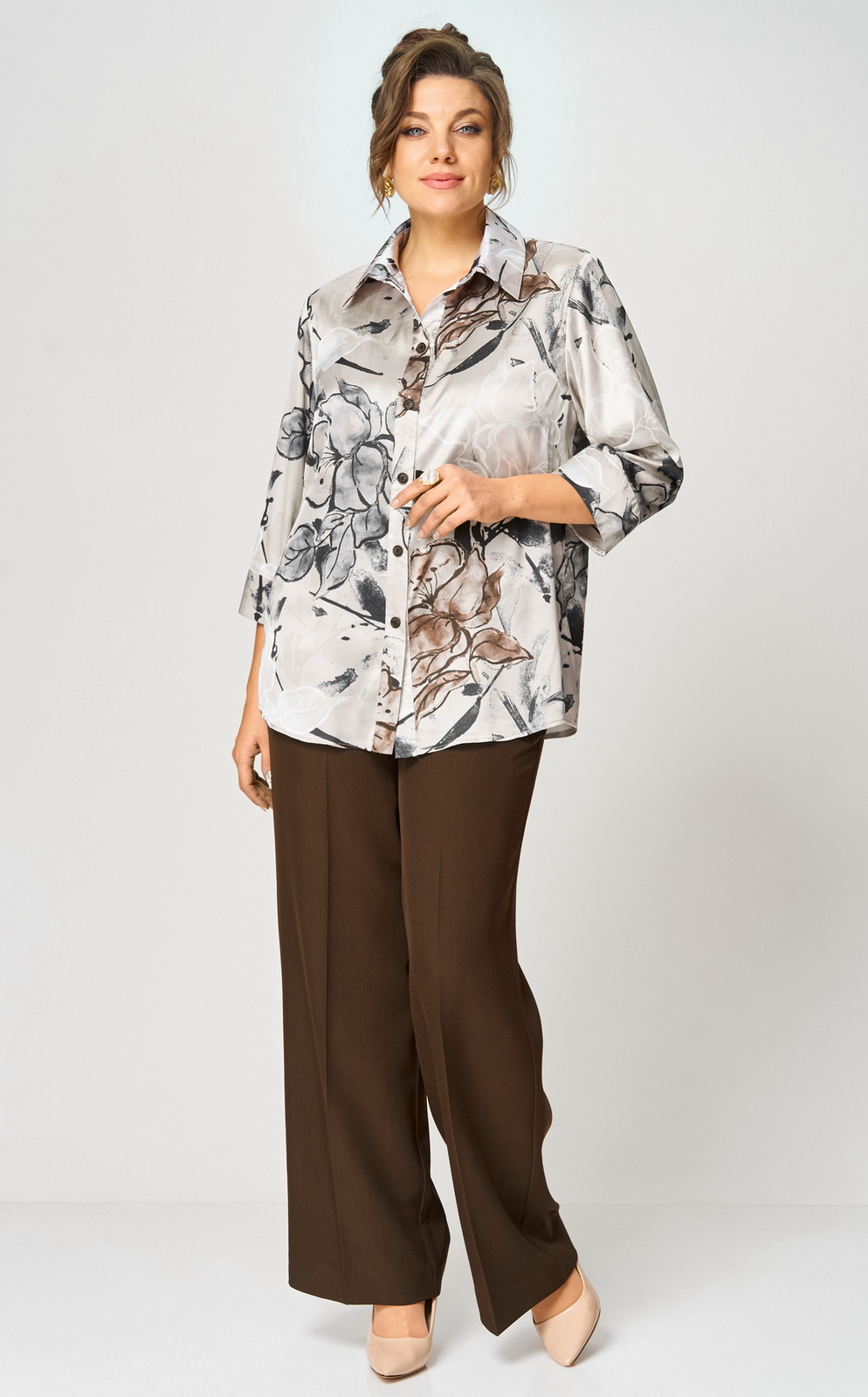 601 коричневый (1) Брюки-БелЭльСтиль-601