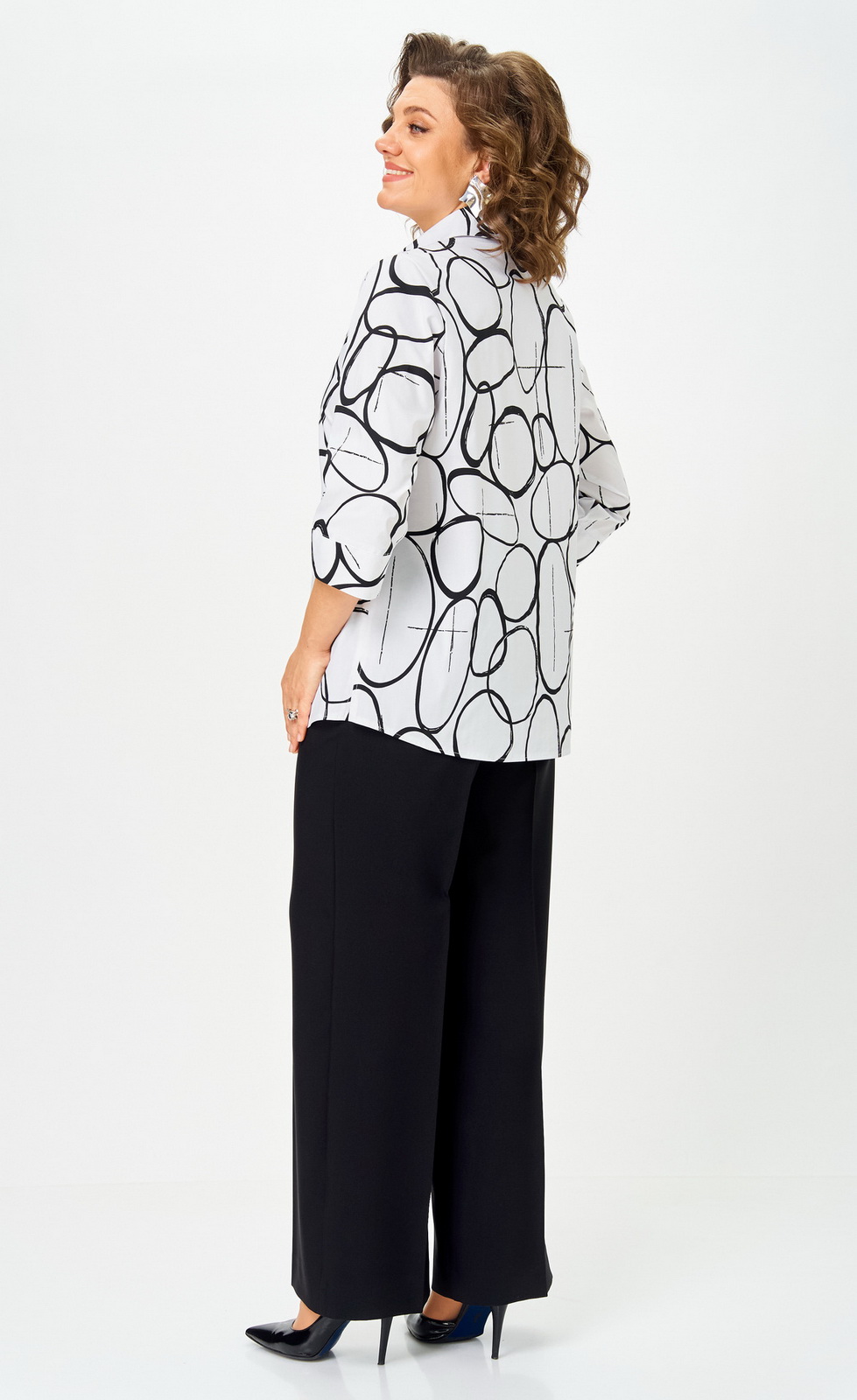 877 бело-черный (6) Блузки-БелЭльСтиль-877