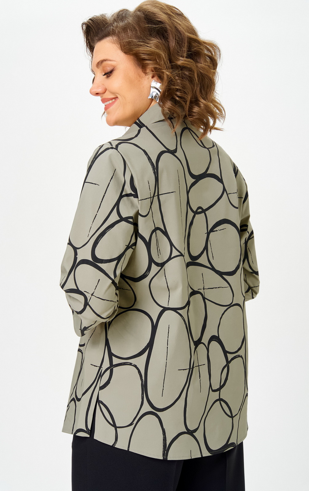 877 олива (6) Блузки-БелЭльСтиль-877