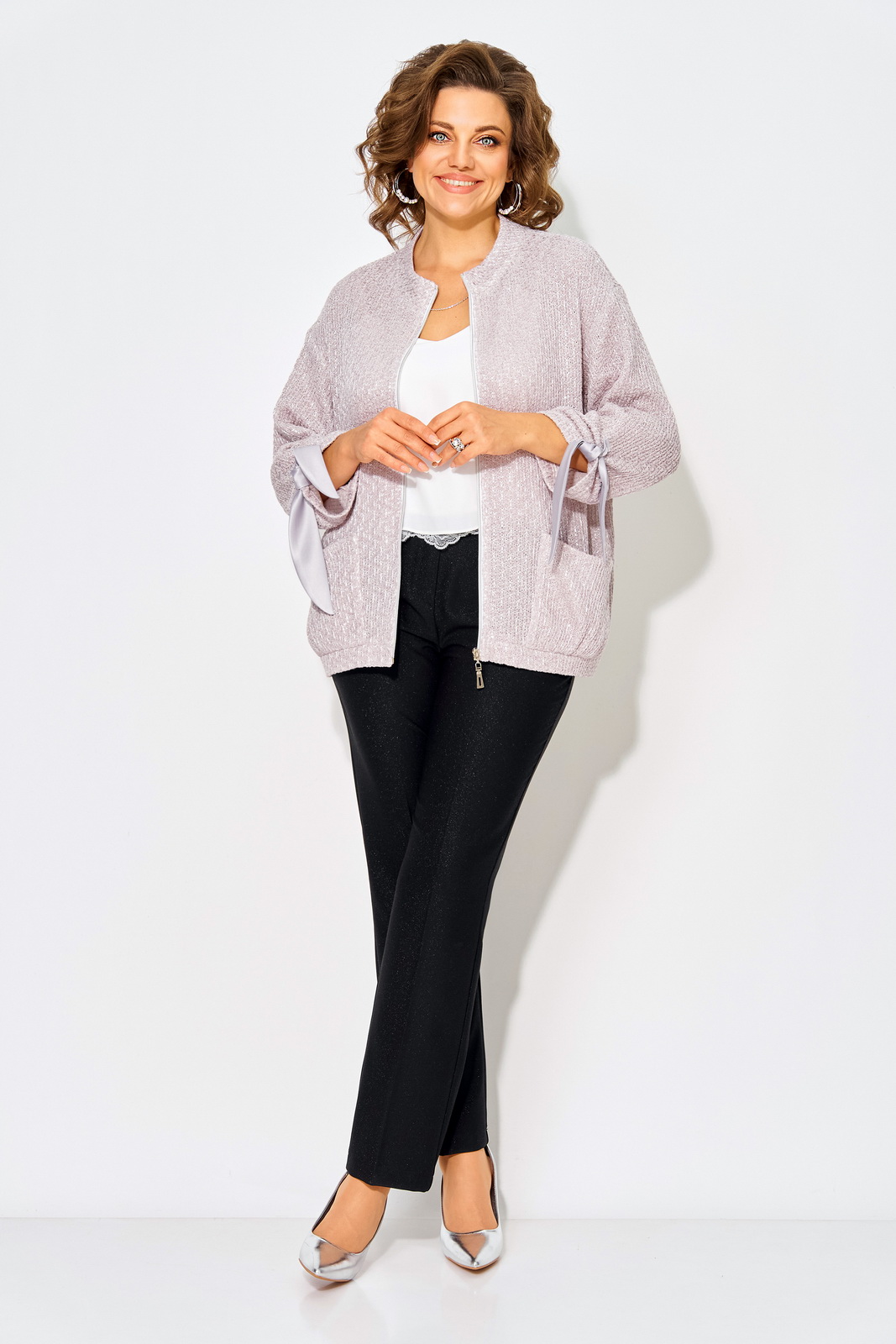 М 1493 БрПн-комплект жемчуг Костюмы-Лилиана-1493