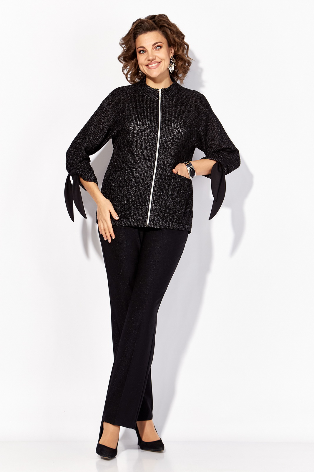 М 1493 БрПн-черный детали Костюмы-Лилиана-1493