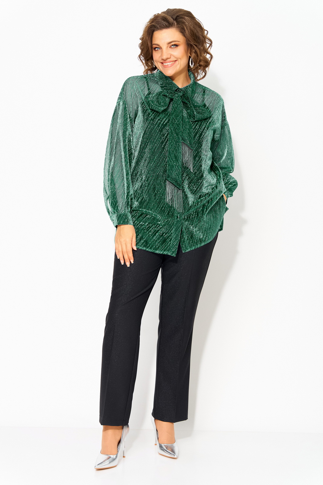 М 1496 БрПн-изумруд детали Костюмы-Лилиана-1496