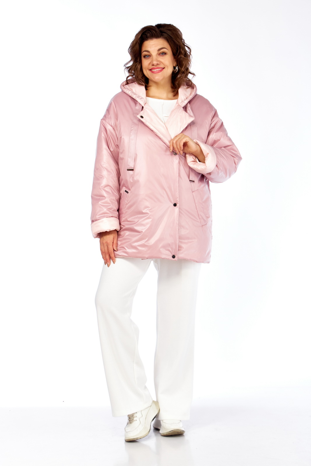 М-2116(48-52) пудра,розовый (2) Куртки-DIAMANT-2116