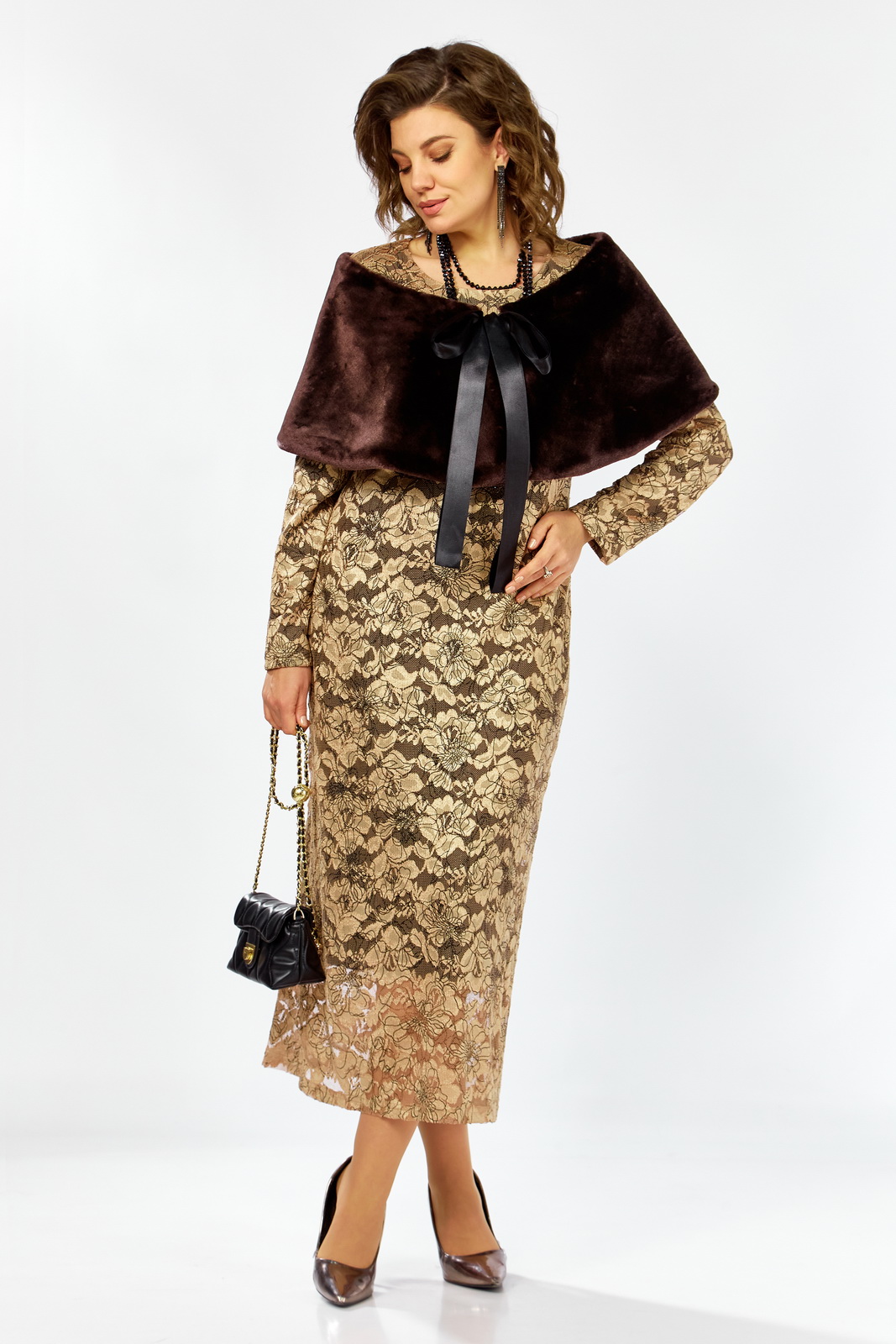 М 25305 шоколат р.48-54...... Платья-LADY SECRET-25305