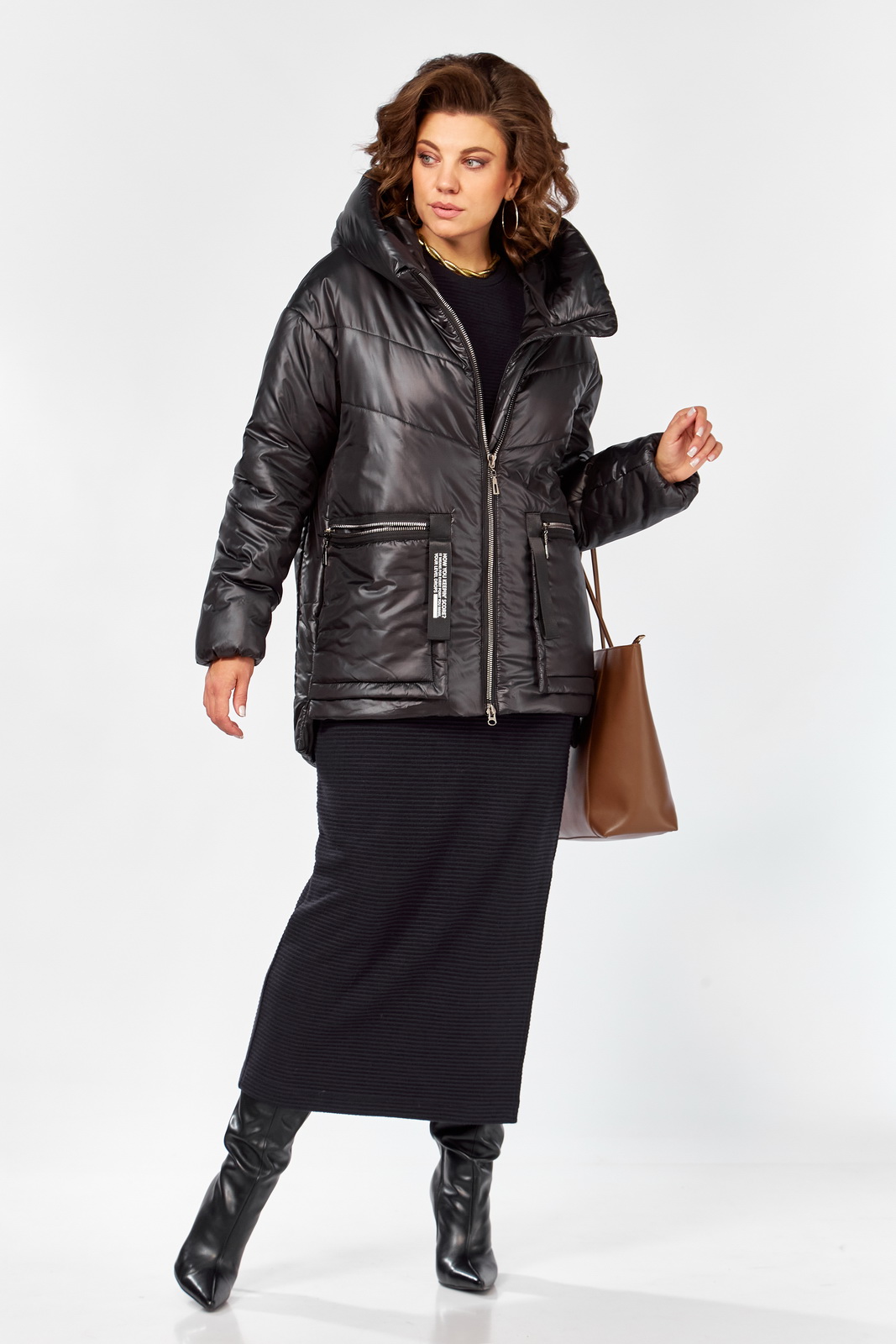 М 7289.1 черный р.50-56..... Куртки-LADY SECRET-7289