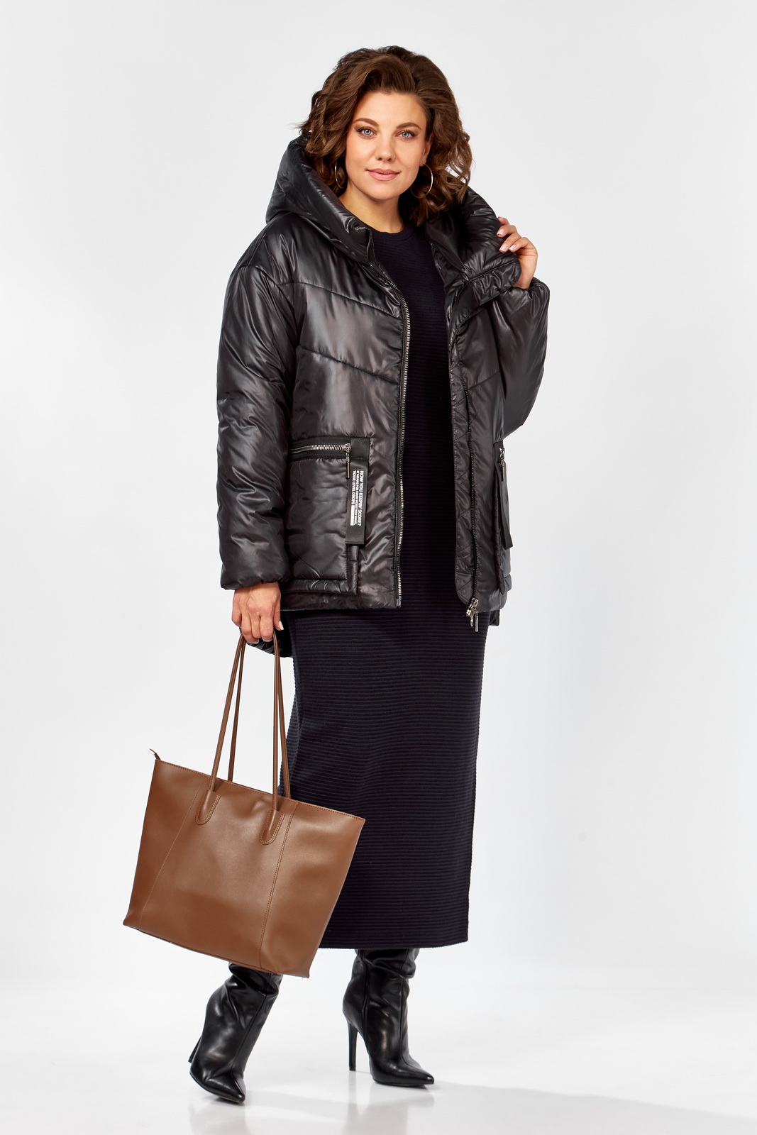 М 7289.1 черный р.50-56. Куртки-LADY SECRET-7289