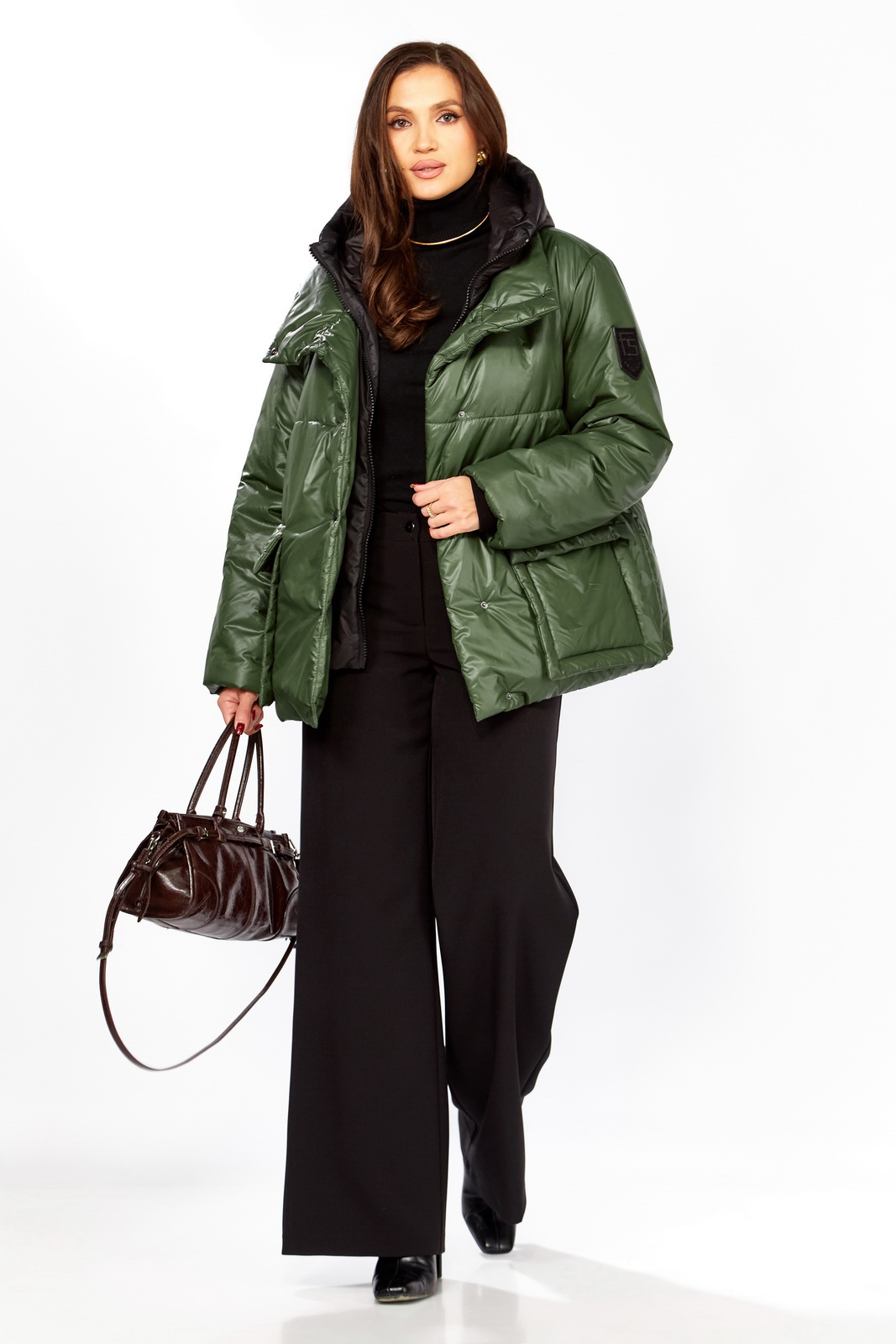 М 7297 нефритовый -2 Куртка-LADY SECRET-7297