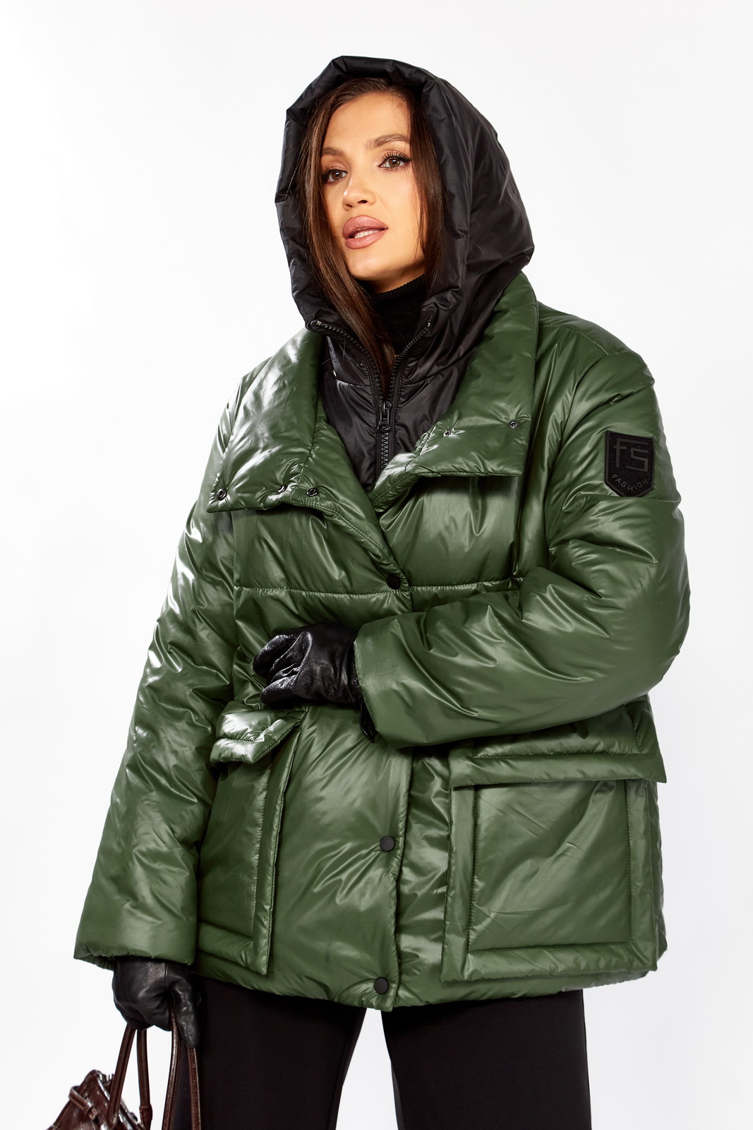 М 7297 нефритовый Куртка-LADY SECRET-7297