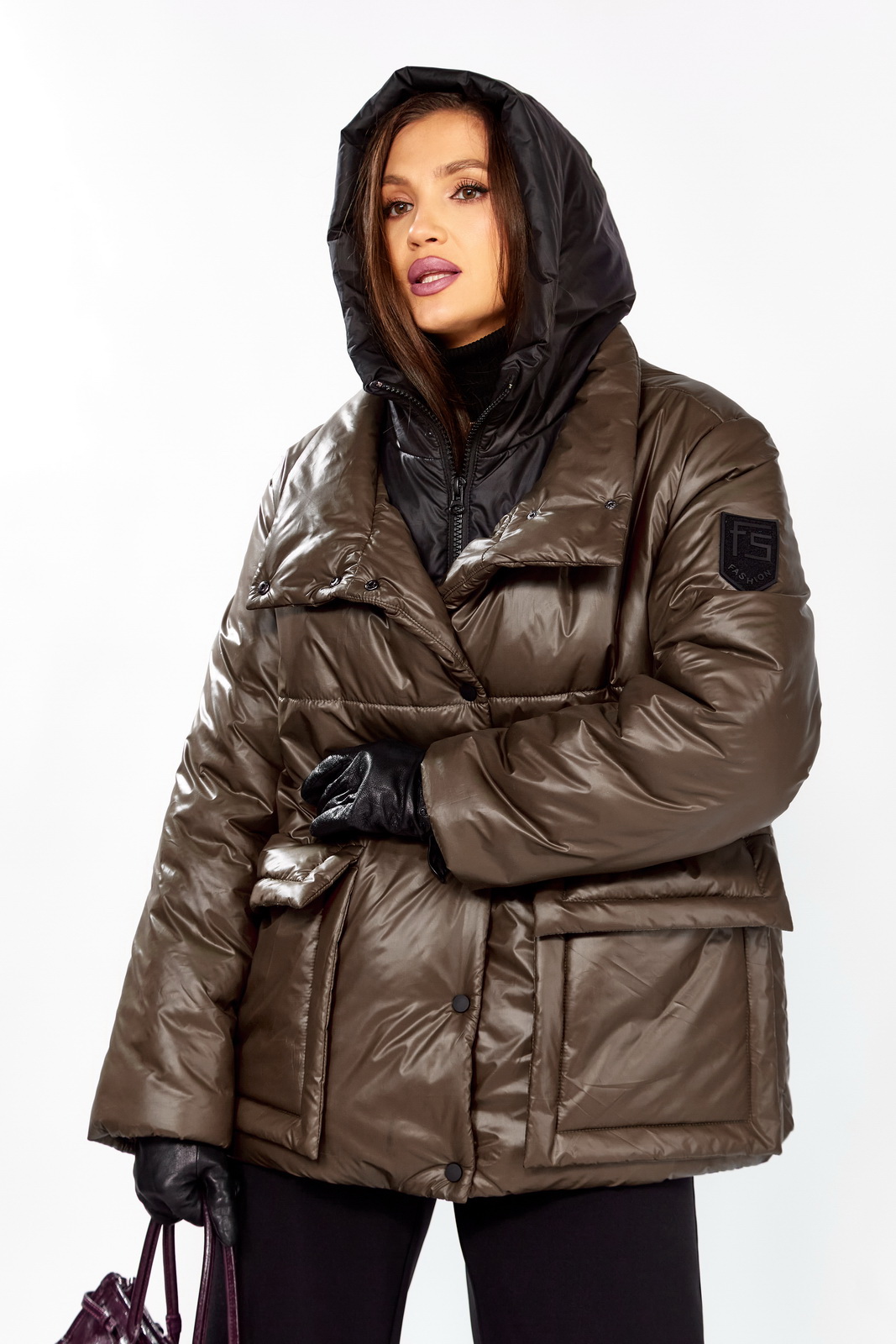 М 7297 шоколад 1 Куртка-LADY SECRET-7297