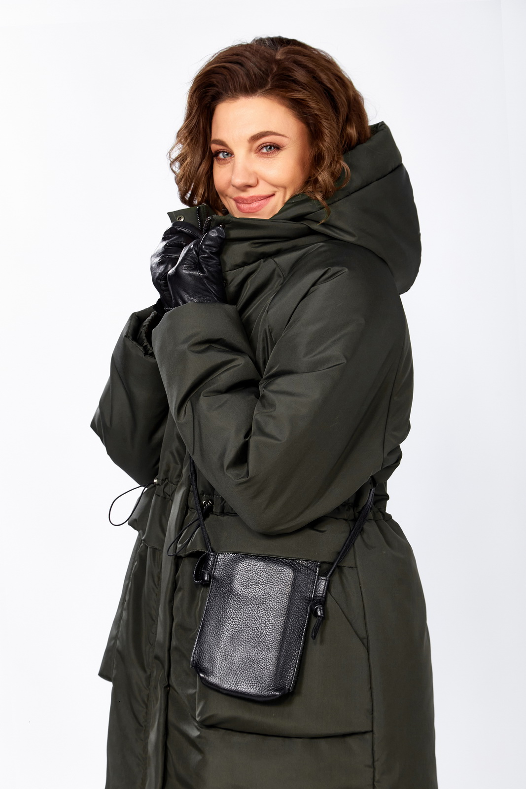 М 8295 Хаки р.48-54....... Пальто-LADY SECRET-8295