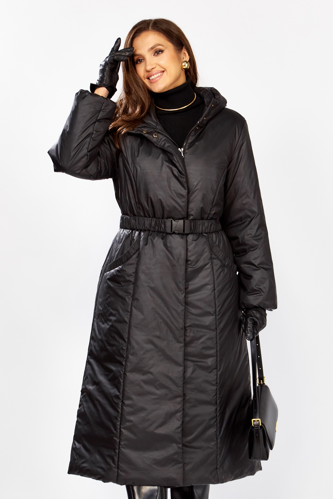 М 8297 черный р.46-56........ Пальто-LADY SECRET-8297