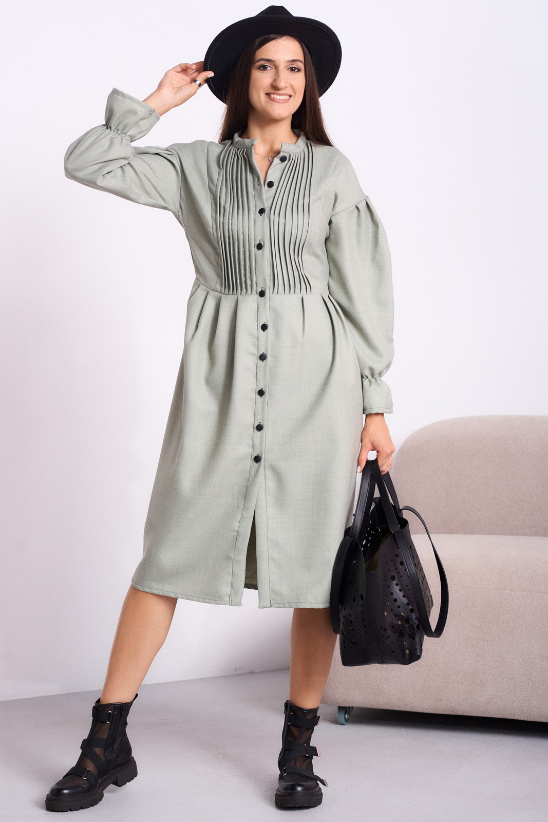 5051 42-52 шалфейный (9) Платья-celentano-5051