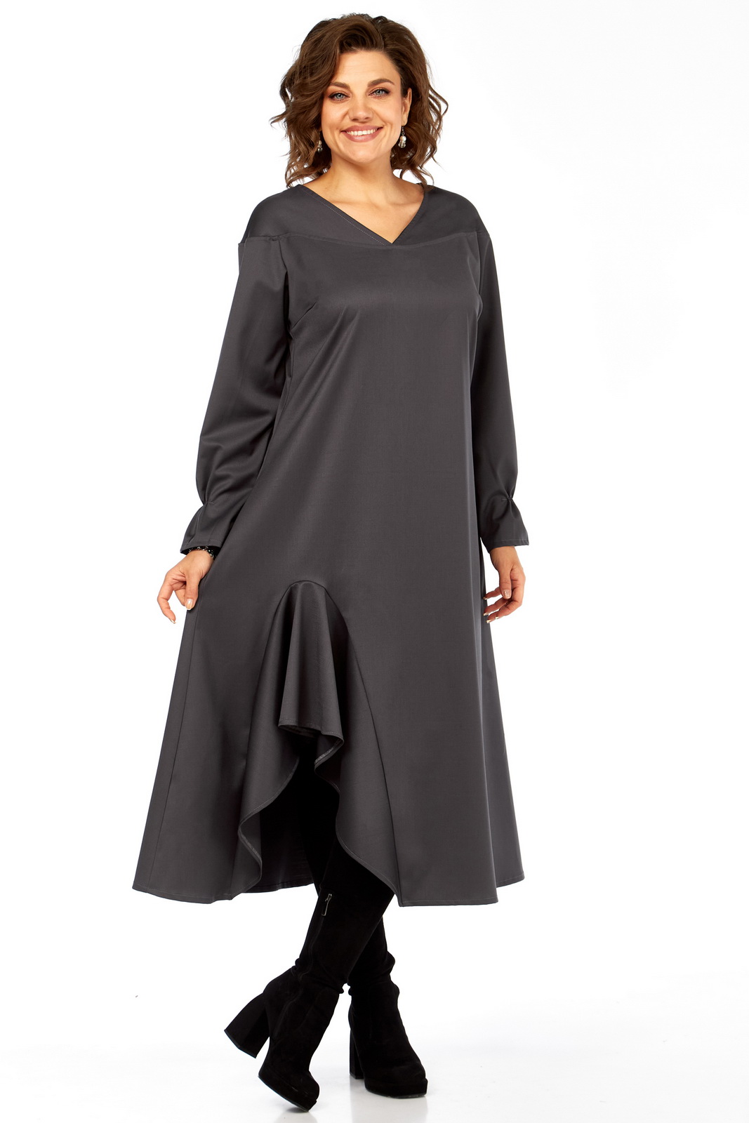 5065 42-82 графит (1) Платья-celentano-5065