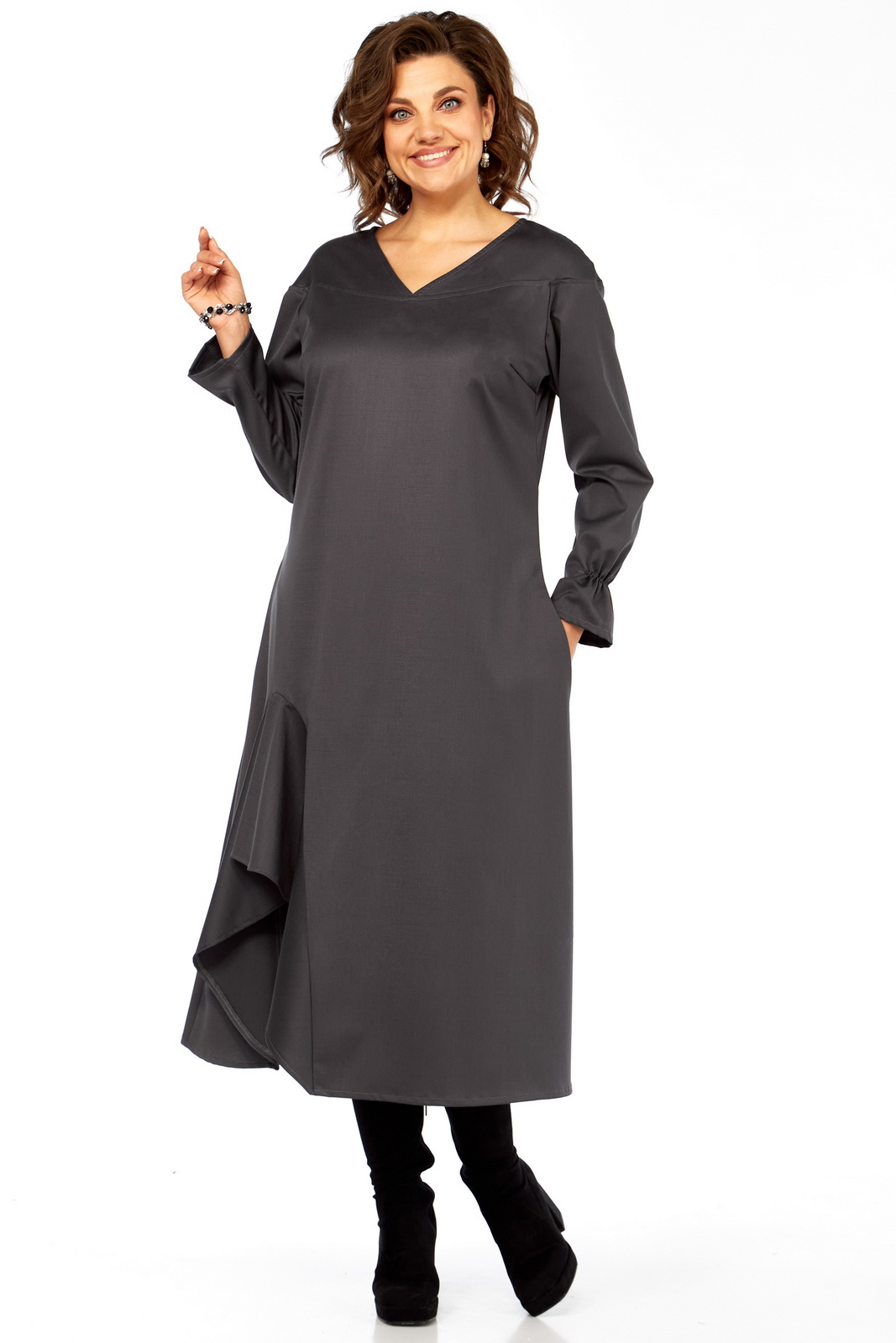 5065 42-82 графит (3) Платья-celentano-5065