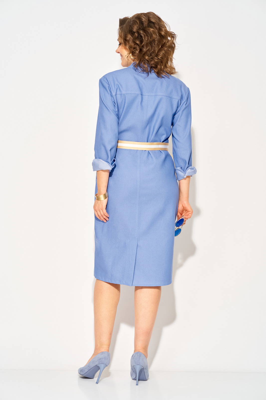 М 1416н-голубой спинка Платья-Лилиана-1416