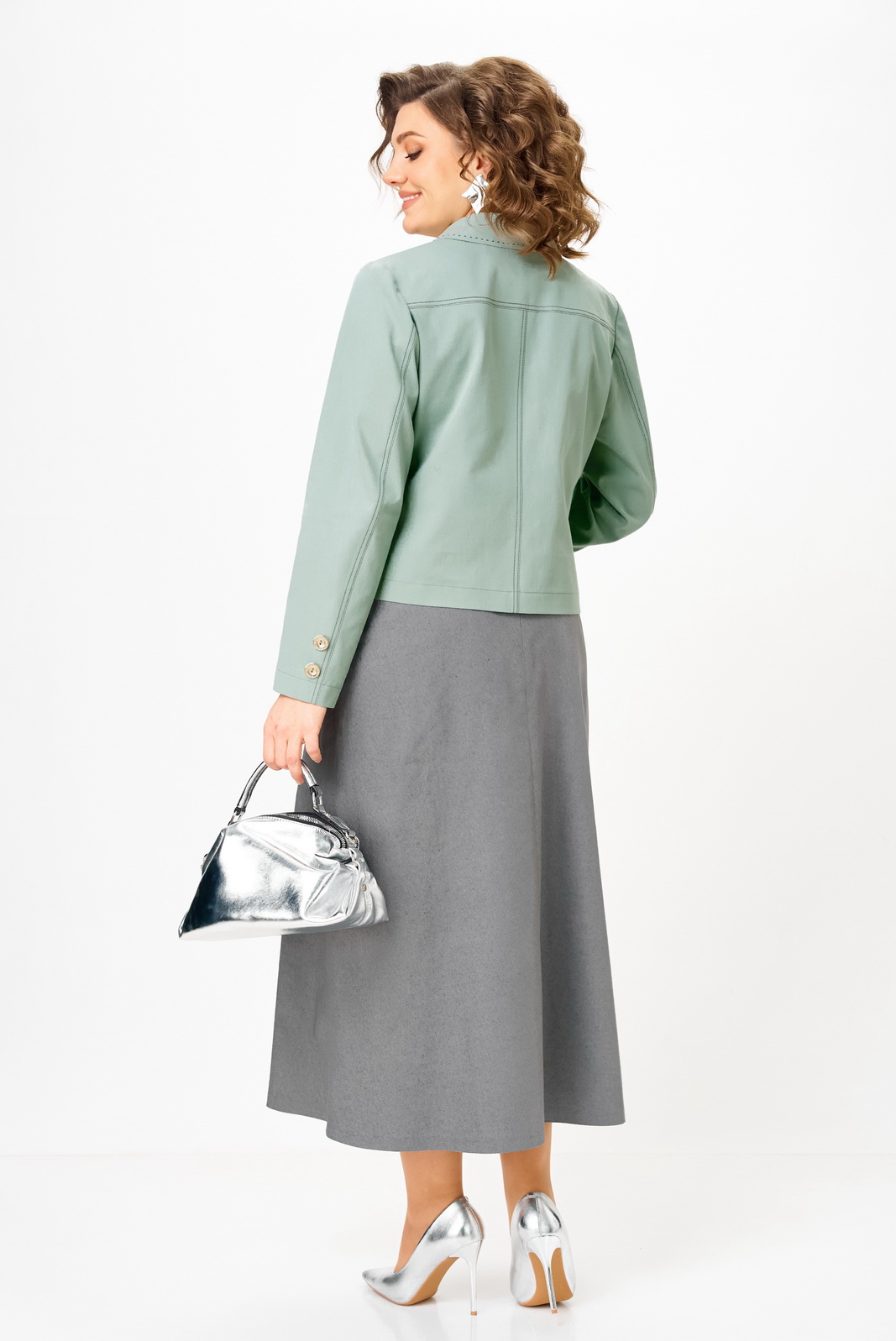 24139 серо-зеленый рр 50-60 (5) Костюмы-AIRA style-24139