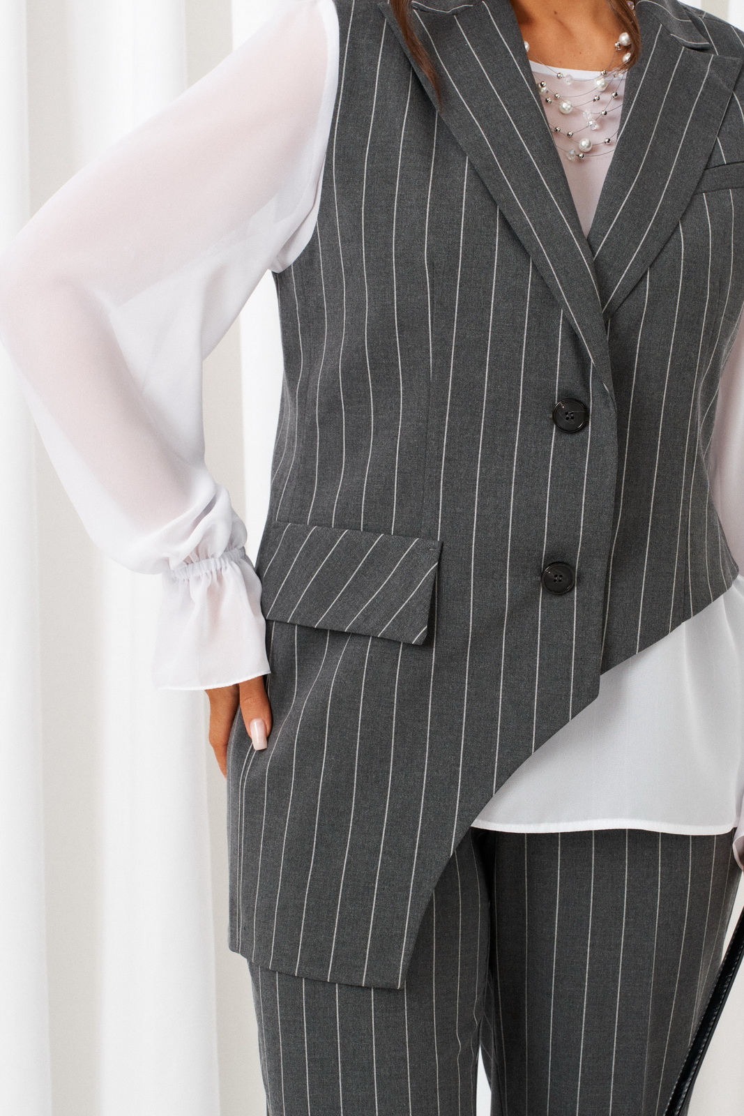6422 полоска серая (5) Костюмы-Beautiful&Free-6422
