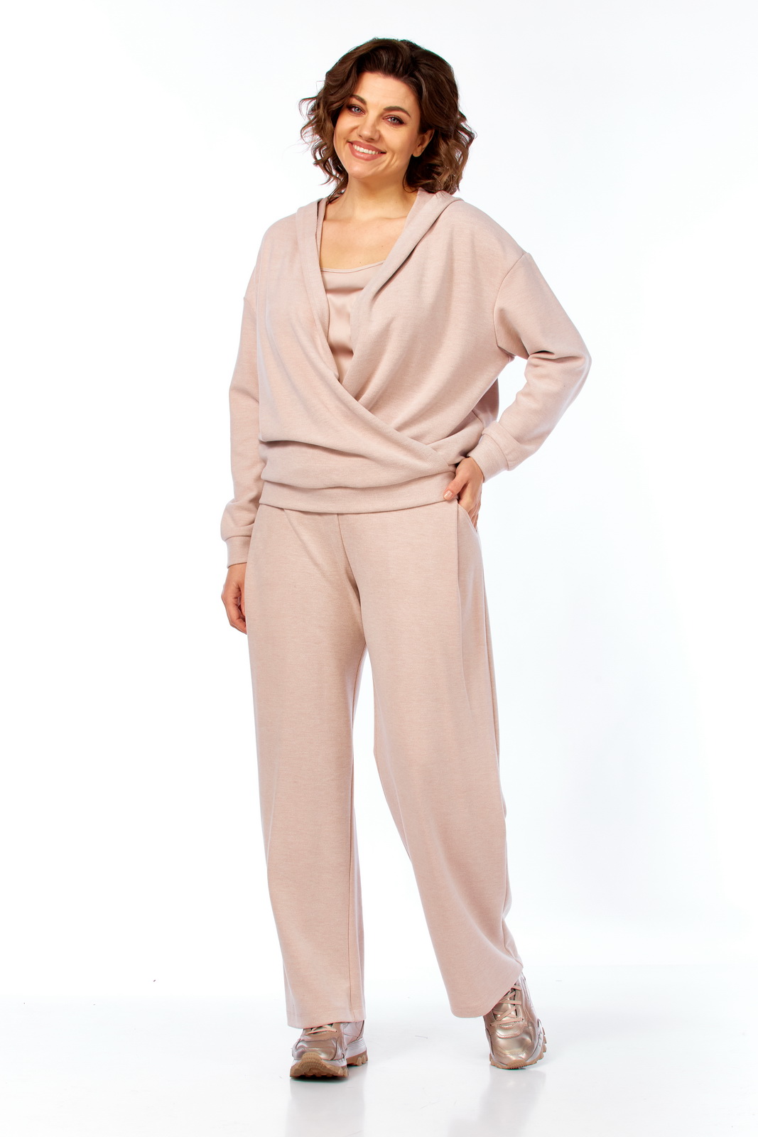 М-2144(46-50) пудра (1) Костюмы-DIAMANT-2144